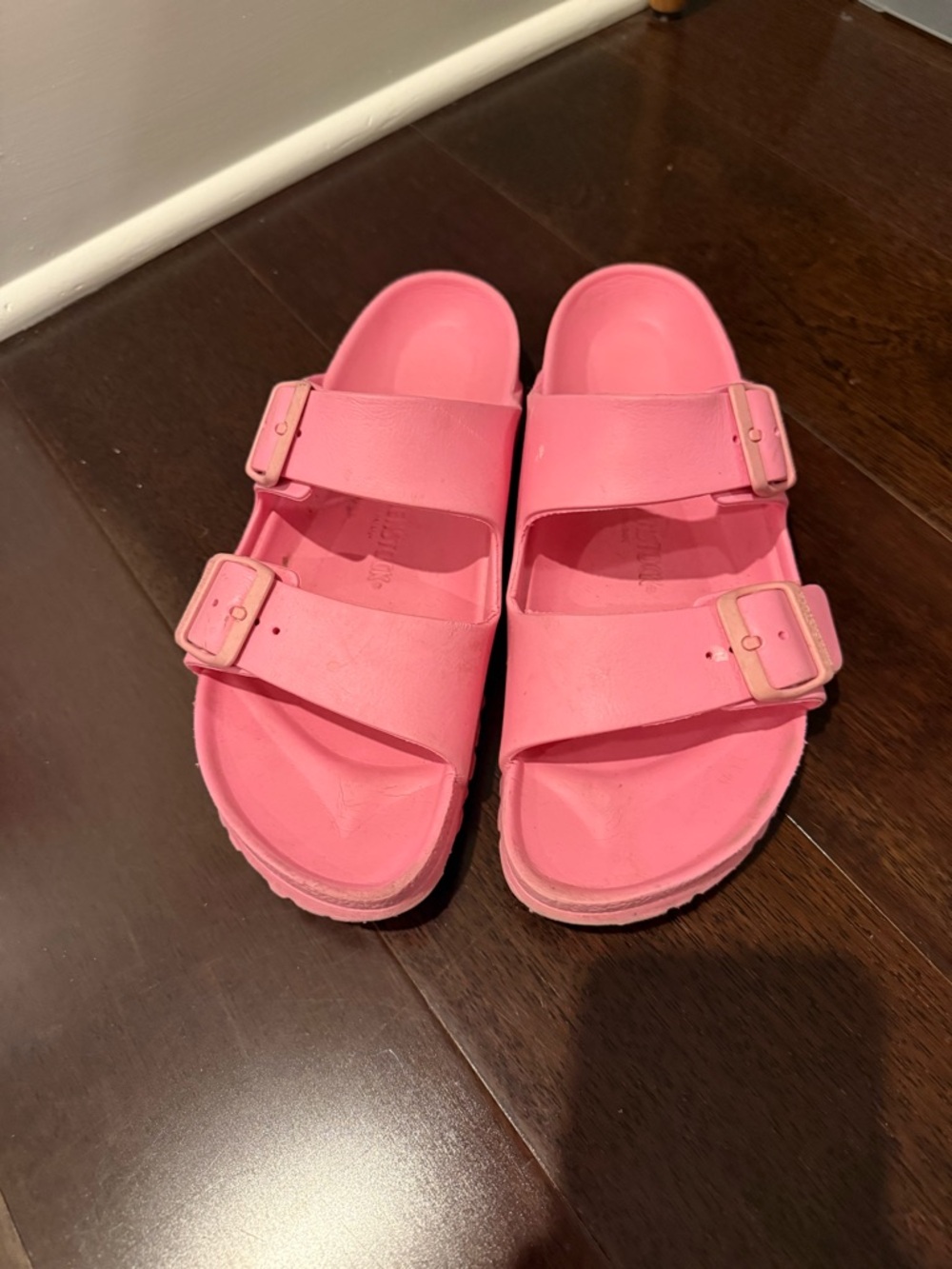 Birkenstock Kids Pink Double-Buckle EVA Slide Sandals